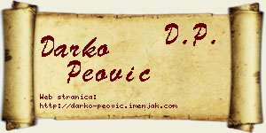 Darko Peović vizit kartica